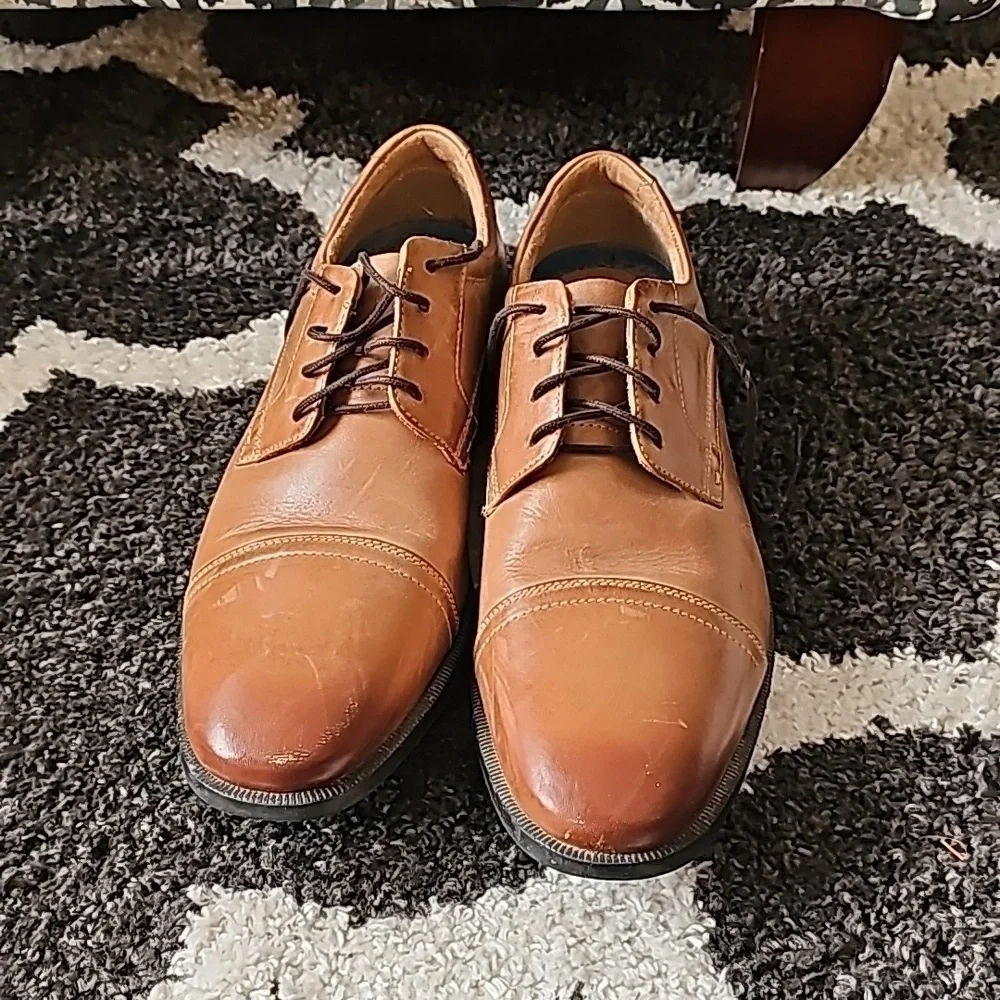 Nunn Bush sz 13 tan leather dress shoes